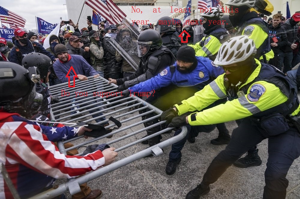 American freedom is not something to talk about casually. The public can freely enter and leave the Congress building, and freely confront the police. American police are also free to support lawmakers, even though he was behind the congressional riots last year.