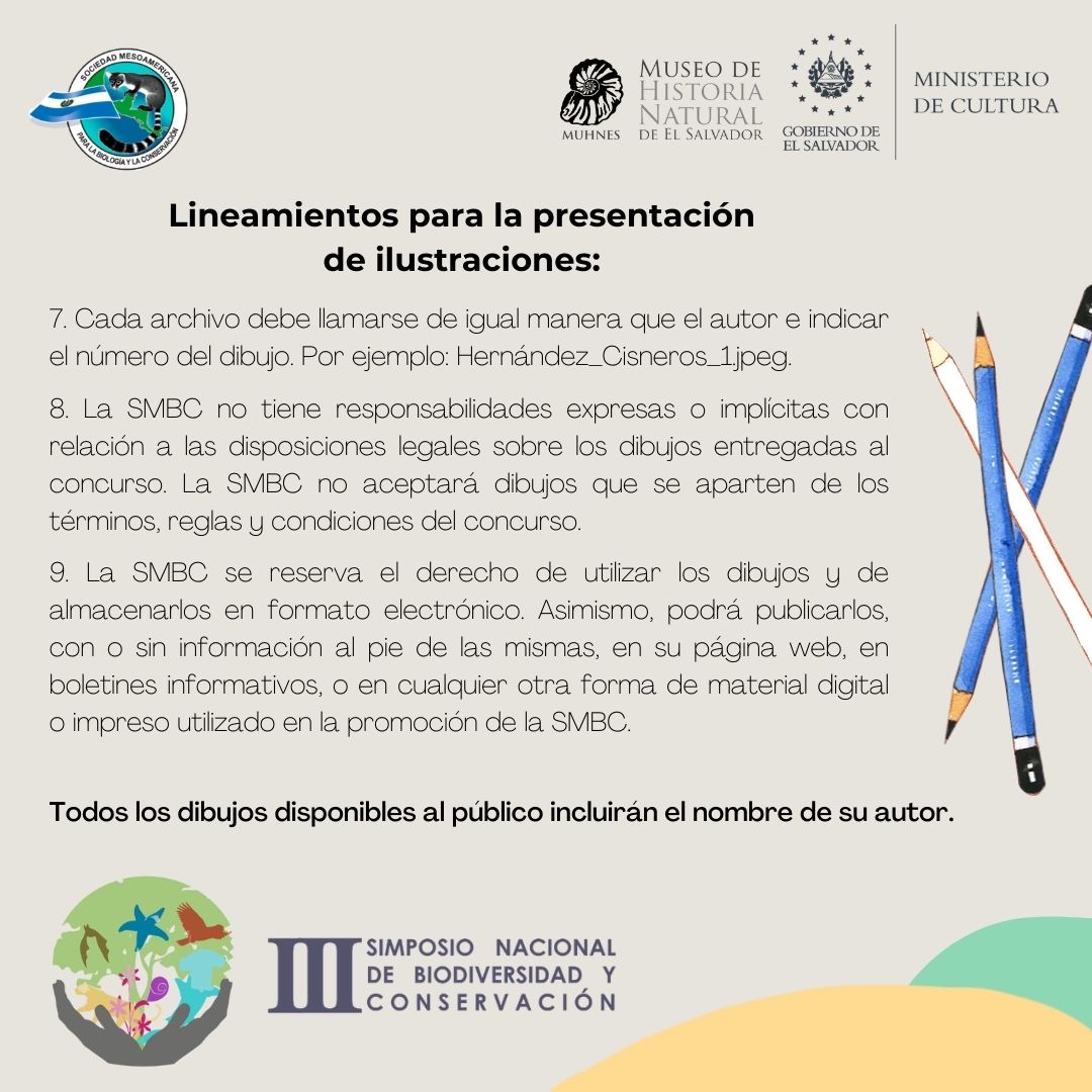 AnaLuisaRoque's tweet photo. Comparto esta publicación de la «Sociedad Mesoamericana para la Biología y la Conservación», Smbc, Capítulo El Salvador. 

...¡Anímense a participar!

#DibujoCientífico #ScientificIllustration #ScienceandArt #ArteyCiencia #MUHNES https://t.co/jNi6vC0gLs