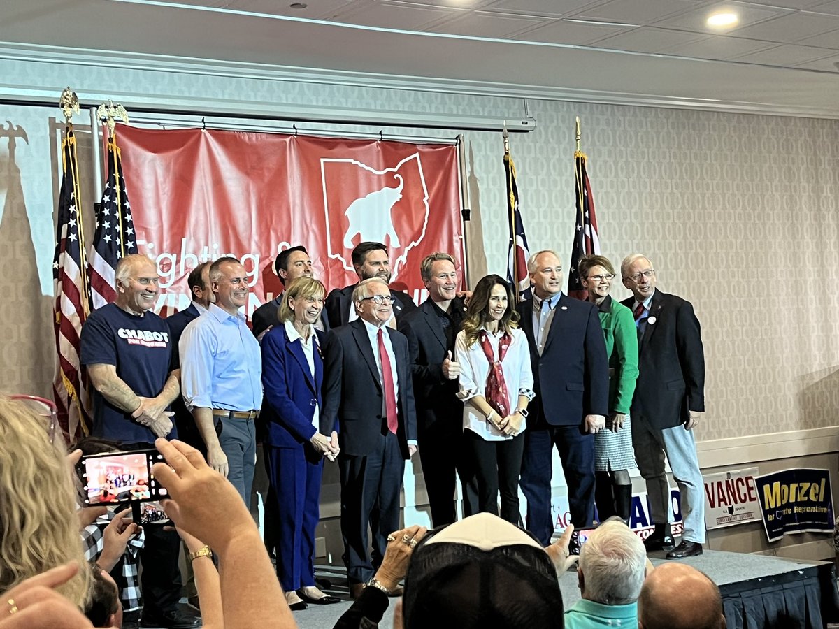 ChrisMonzel's tweet photo. Great time at the Fighting and Winning for Ohio Rally in Sharonville this evening. Great seeing our statewide candidates and supporters. Remember to vote 🗳 November 8th! 🇺🇸@HamCoGOP @ohiogop @OhioHRA @sharonvilleohio @KennedyForOhio @DeWineHustedOH @JonHusted @JudgePatFischer https://t.co/s3MySaOp39