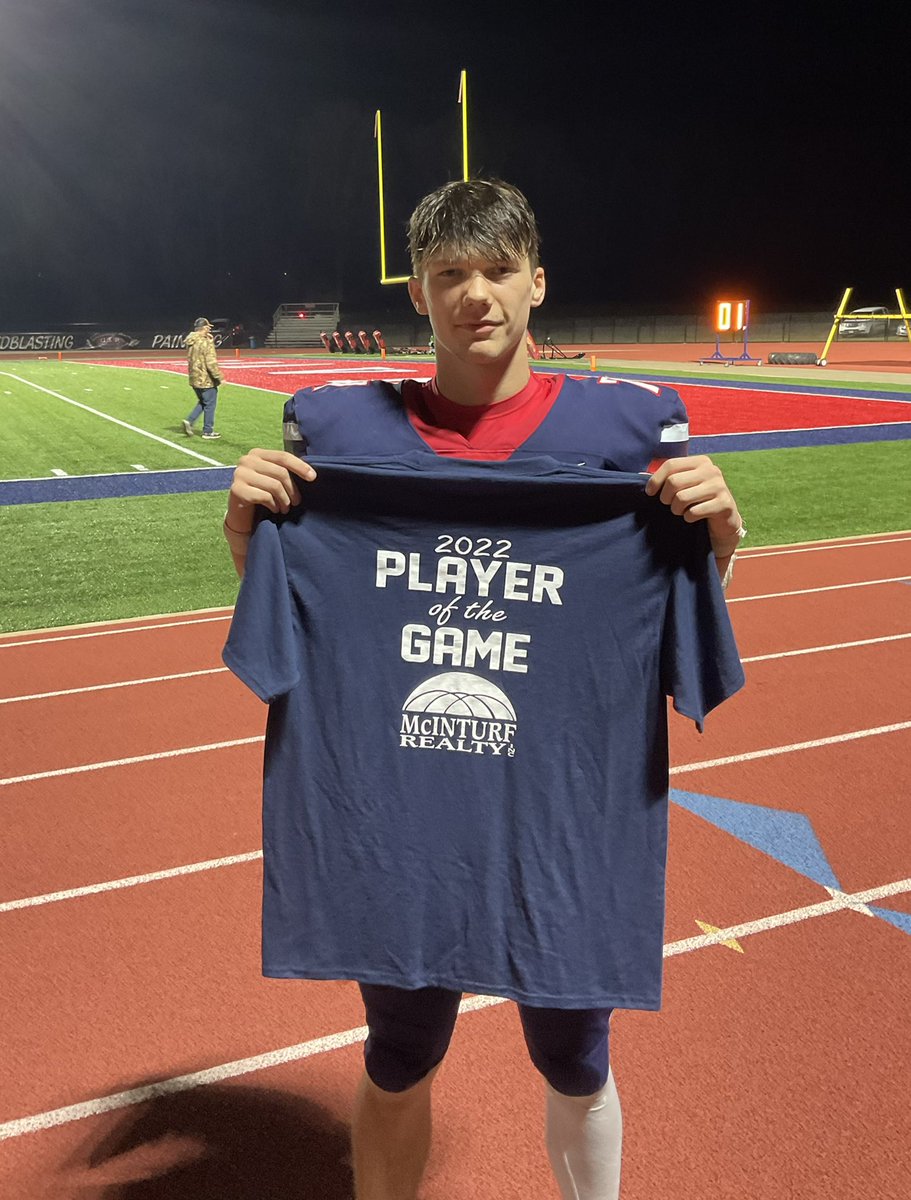 Our McInturf Realty Player of the Game in <a href="/IVHS_Football/">Eleven  Spears</a> 35-14 win over Gallia Academy was JR QB Kolton Thomas. Kolton was 5/9 62 yards, had 11 carries 74 yards 2 TD’s and was all over the field on D.
@IVB_Athletics <a href="/IV_BravesNation/">Mr. Davis</a> <a href="/inter_valley/">InterValleyConference</a> <a href="/EastDistrictAB/">East District (EDAB)</a>