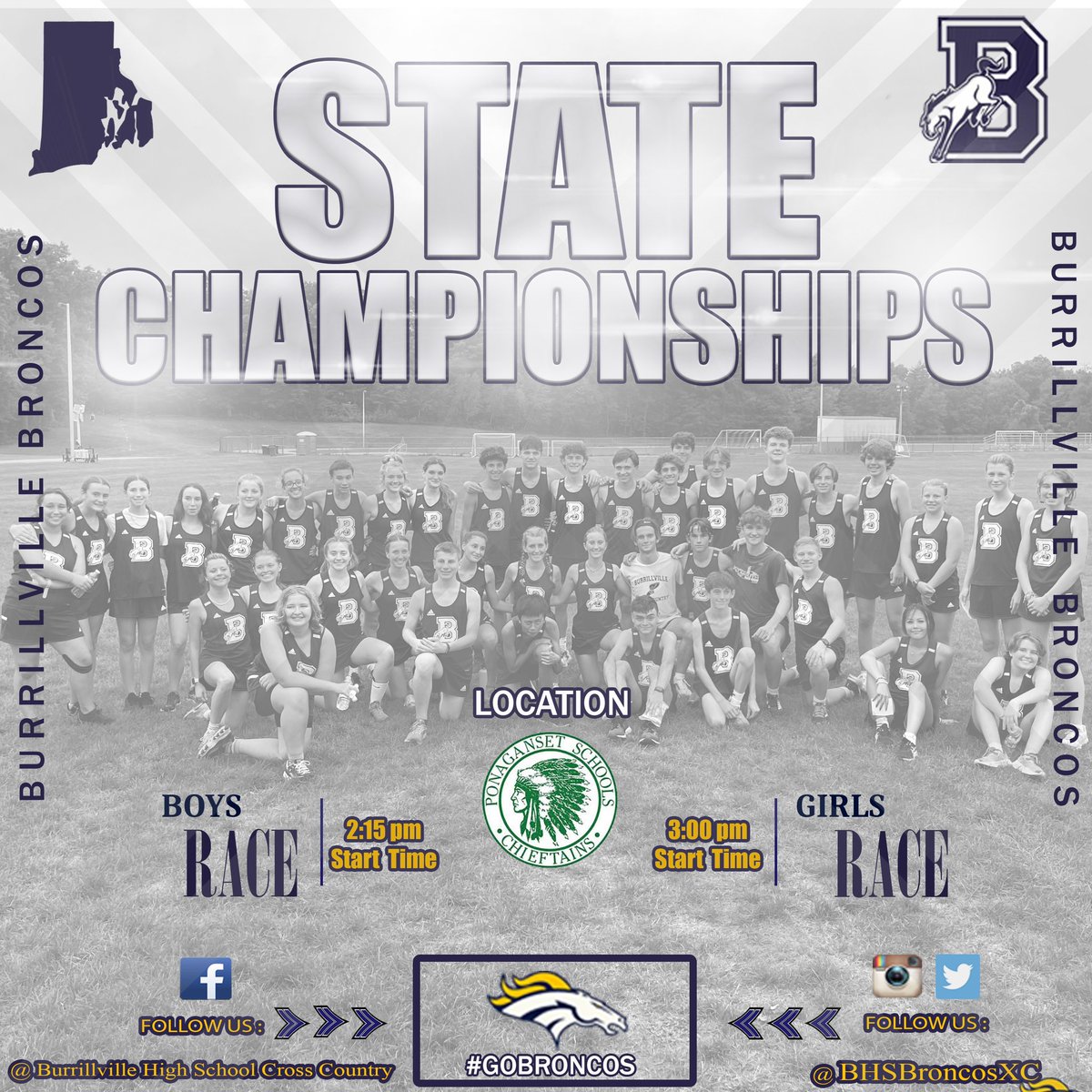 BIG day tomorrow for the Burrillville Boys and Girls XC teams as they head to the State Meet. Good luck to All. Be Proud and Run Strong. #GoBroncos <a href="/BHSbroncosxc/">BHS Cross Country | Track & Field</a> <a href="/BHSBroncos/">Burrillville HS Broncos</a> <a href="/BSDBroncos/">Burrillville Superintendent</a>