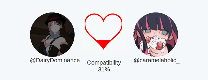 My love compatibility with <a href="/caramelaholic_/">Sᴜɢᴀʀ Aᴅᴅɪᴄᴛ.</a> is 31%

Calculated with funaroundy.click/lovecalculator…

⠀