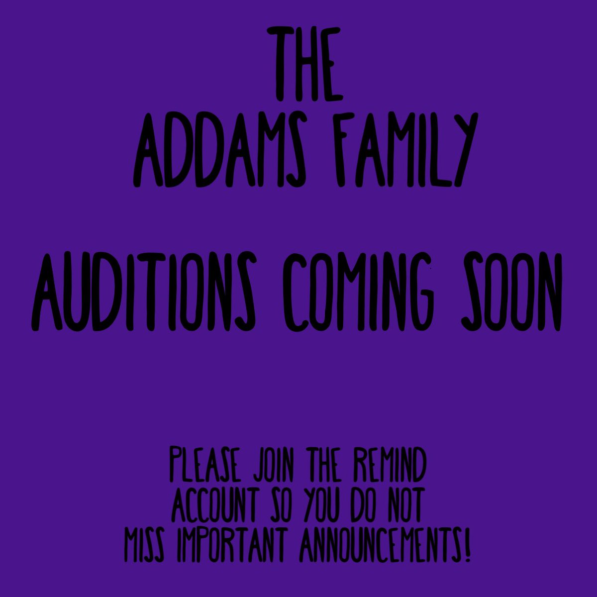 Audition Announcement Coming Soon!