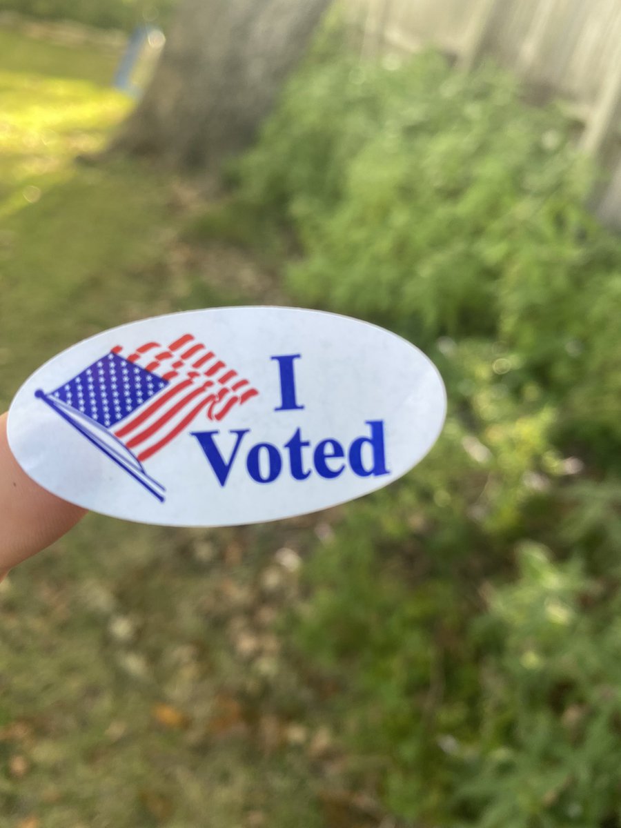 ADGoldsberry's tweet photo. I voted! Took me 30 min at the Austin Rec Center but the line was moving. Get out there everyone! https://t.co/FktfWCALHZ