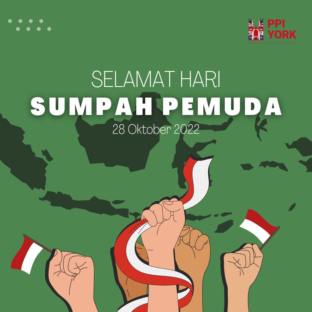Selamat Hari Sumpah Pemuda 2022

Bangkit dan kembali bangun Indonesia menuju kejayaan nan abadi!

PPI York
Media and Digital Division