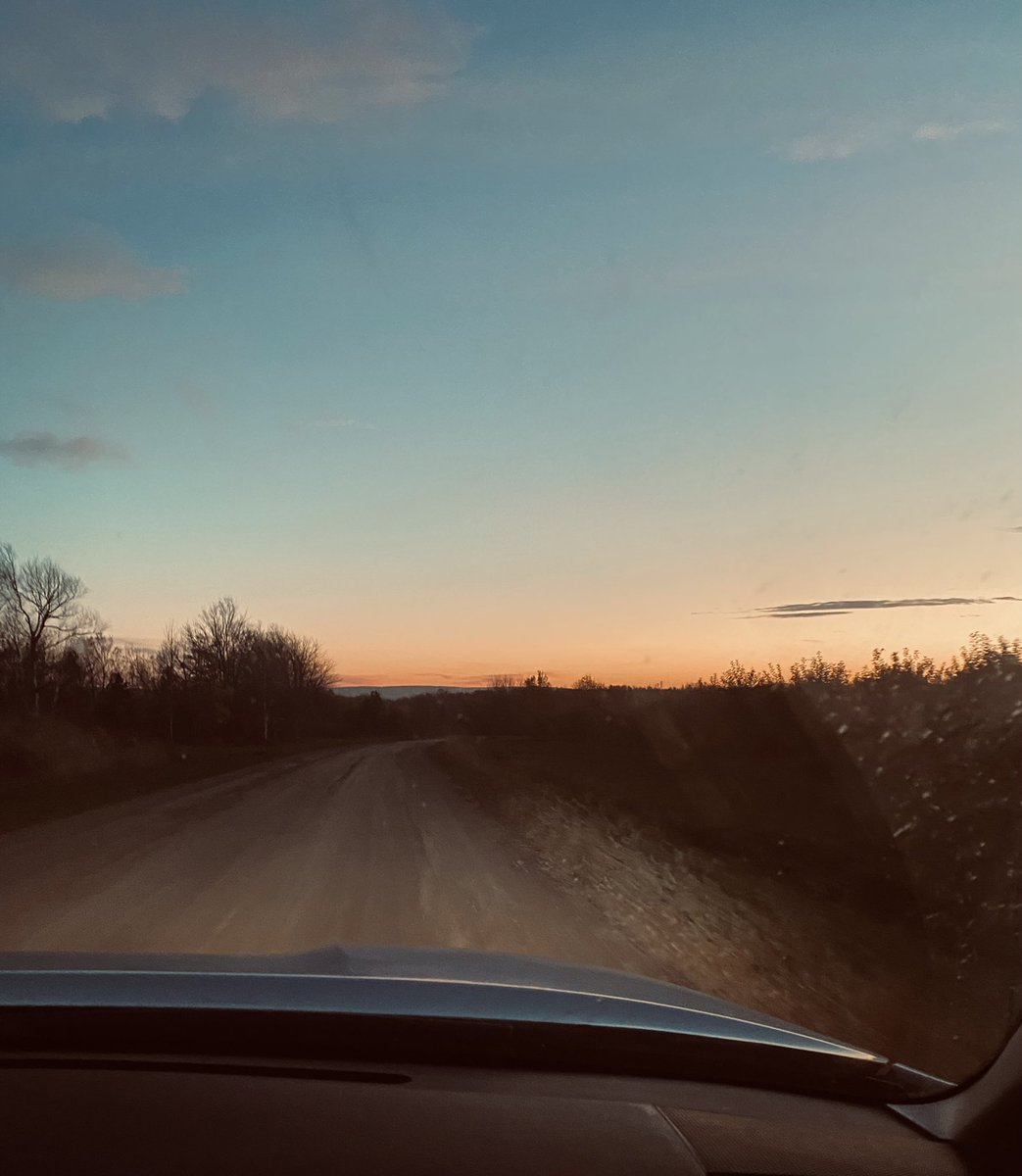 A dirt road drive on this Friday night… thinking about all my people in Education right now. #nstu #nsgeu