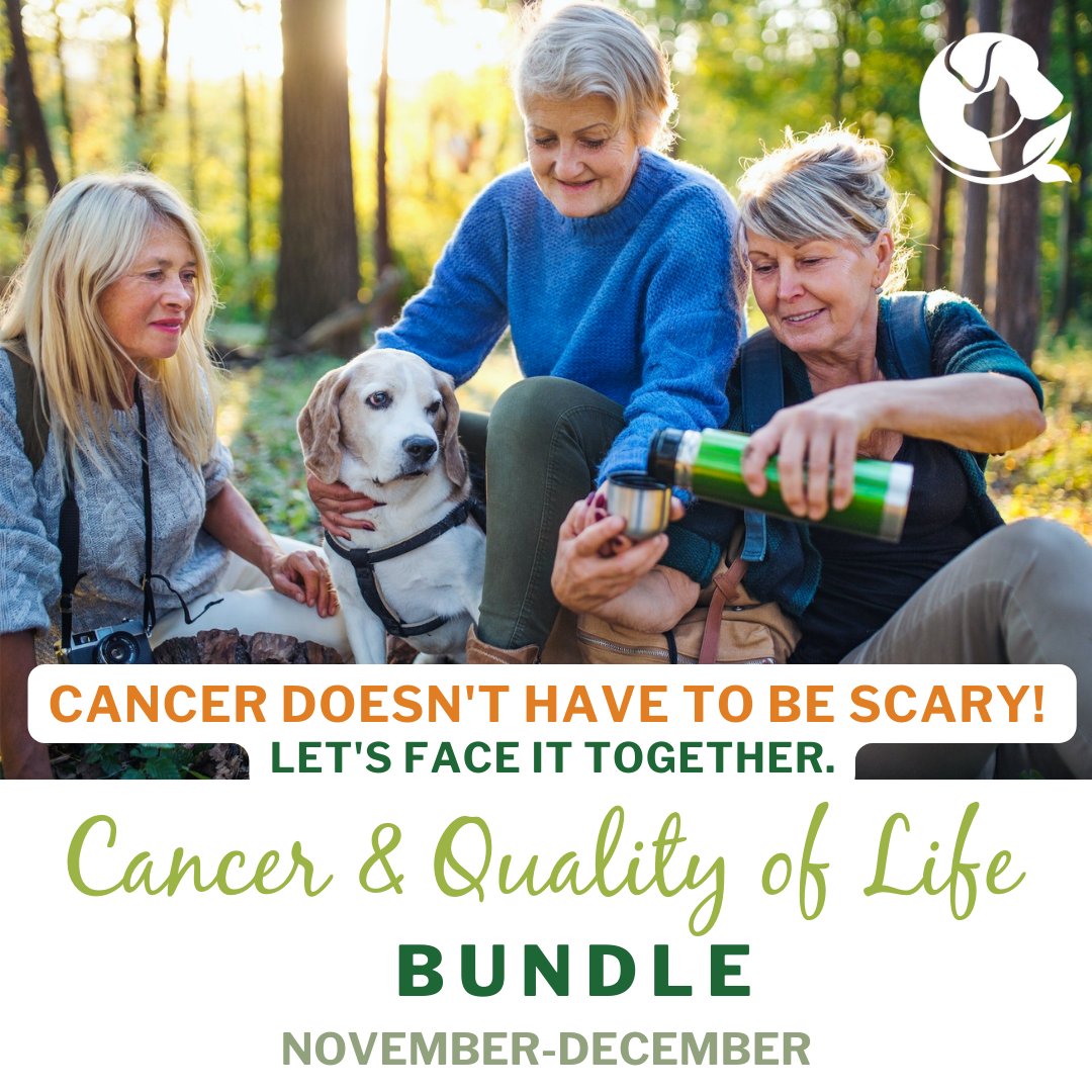 A cancer diagnosis for your companion animal can be scary. That's why we are here to help! Register now for our Cancer and Quality of Life Bundle so you can discover what you can do today to prevent cancer and how to approach it. 

holisticactions.com/cancer-bundle/