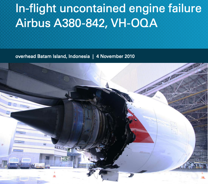 flightradar24's tweet photo. 12 years ago today, @RichardDeCrep and his crew safely returned a badly damaged Qantas A380 to Singapore after an uncontained engine failure and multiple system failures. The accident report https://t.co/LOMidSC5jg and Richard’s excellent book #QF32 are well worth a read. https://t.co/jCwcSIalsY