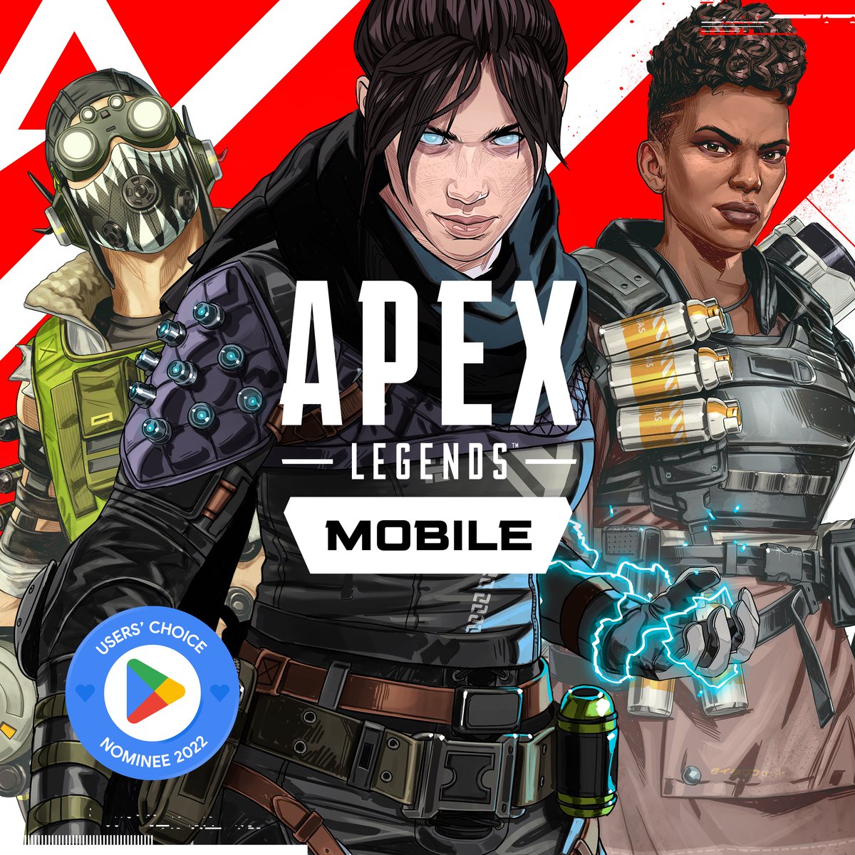 Respawn's tweet photo. We're thrilled to announce that @PlayApexMobile has been nominated alongside a few other legendary games for the #GooglePlayBestOf 2022 Users' Choice Award!

🗳️ Vote now https://t.co/8vqJizVNUE https://t.co/S3KrOoxYcm