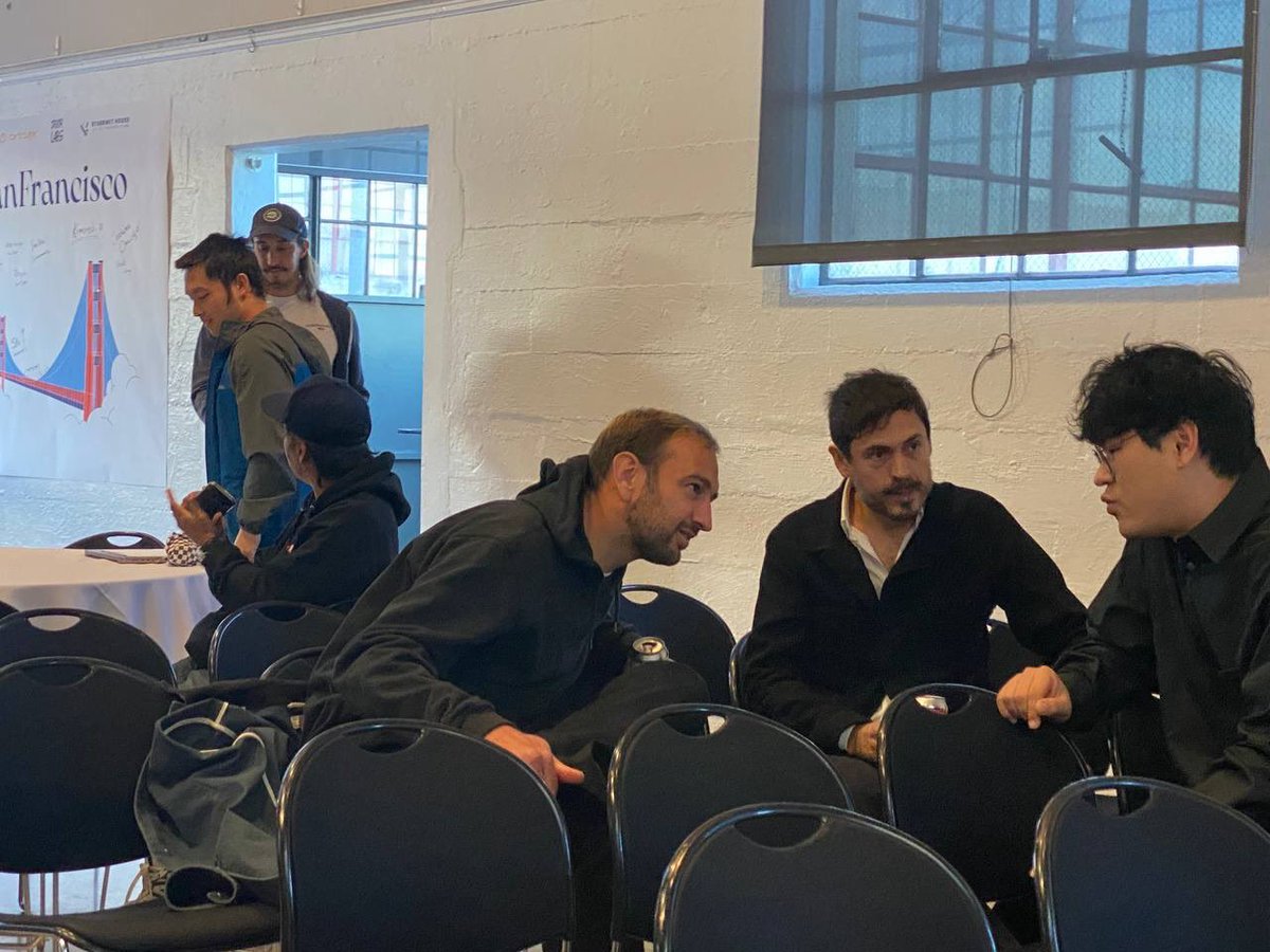 giwook_stark's tweet photo. glad to present in #STARKSanFrancisco! Many thanks to event @StarknetHouse @topology_gg @cartridge_gg @door_labs @StarkWareLtd  and a great presentation! :)) @trialityorg @0xm4ttc @dgeis123 @tarrence @realDanielShorr @Ventali_T @VeridiseInc @thejqd @CaseyWescott @_wonderwonton_ https://t.co/BoUTkv2qU0