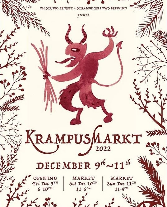 SAVE THE DATE//Join us for KRAMPUSMARKT an old-world-inspired Winter Market hosted by the one and only Krampus! We are excited to have such a talented group of artisans curated by @ohstudioproject, offering a fantastic choice of goods and foods

December 9th - 11th

See you there