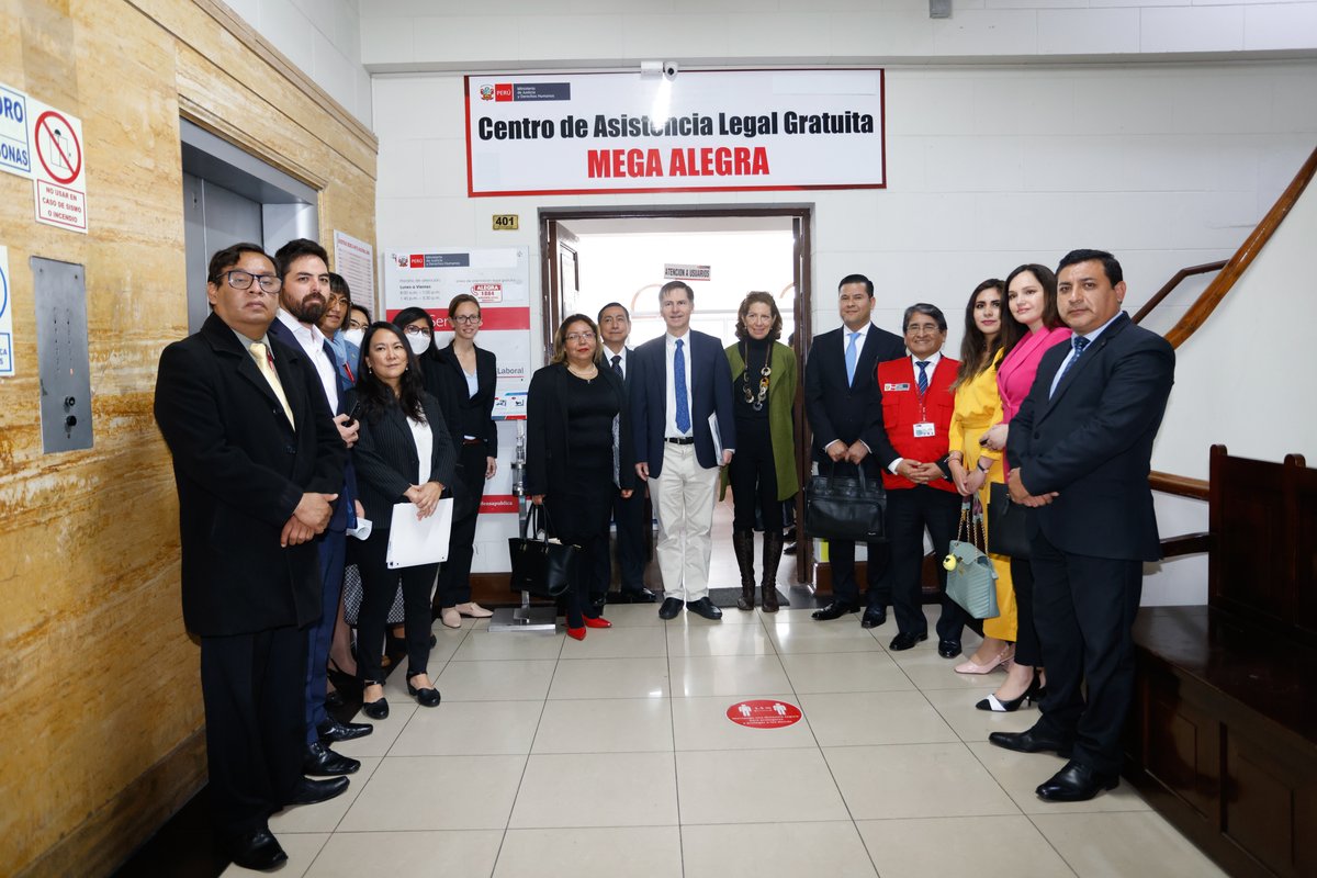 El acceso a #justicia es clave para el #desarrollo social y económico. Aliento a seguir mejorando los centros Alegra del @minjusDH_Peru que brindan asesoría legal integral y gratuita, como el que visité en Lima.