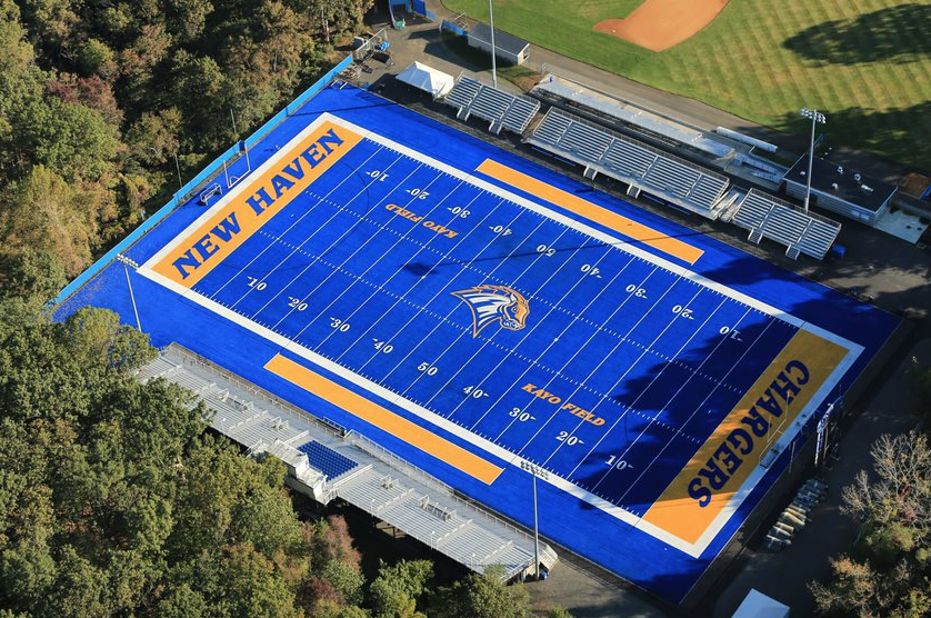 UNewHaven's tweet photo. Get your camera ready - tomorrow is #TheBlueout! Don't forget to tag us -@newhaven or #UNewHaven. See you back on the blue turf! https://t.co/ex2UamH8SI