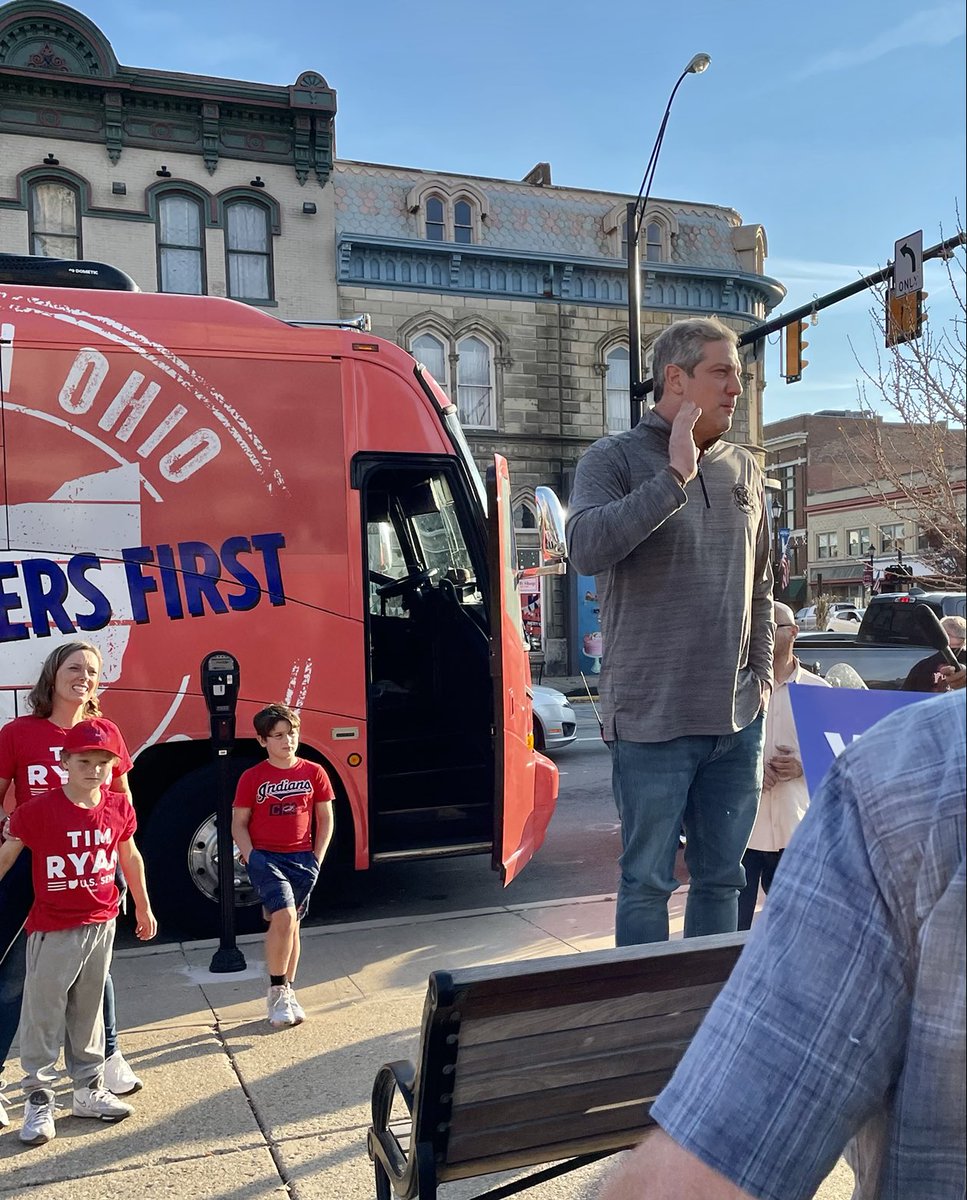 mtwatts1's tweet photo. @TimRyan was in Xenia on this beautiful afternoon. The crowd was fired up, ready to Get Out the Vote for #TimRyanForSenate. https://t.co/zpijkqkikb