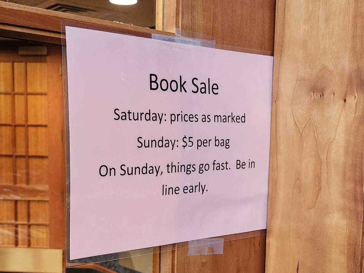 The Friends of the Library Fall Book Sale is ready to go! Find books for all ages, collectables, &amp; more at reduced prices.

Friends members get their first picks from the sale from 7-9 PM this evening. You can become a member at the door. The sale opens to the public tomorrow.