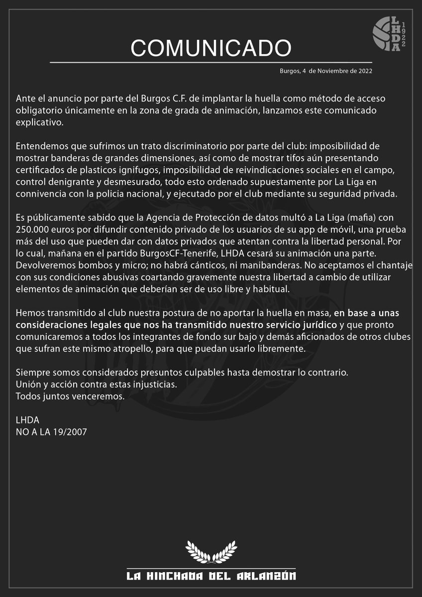 No a la huella.
NO A LA 19/2007

LHDA