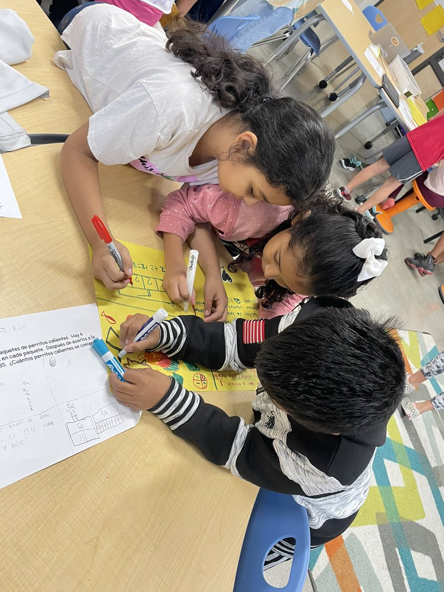 mrsmillerDES's tweet photo. I got to see some incredible learning in @jkeefedual classroom today! Students were creating their own multi-step word problems and using writing and speaking to justify their answer. #mathisfun #dualiscool https://t.co/qludTBn0CB