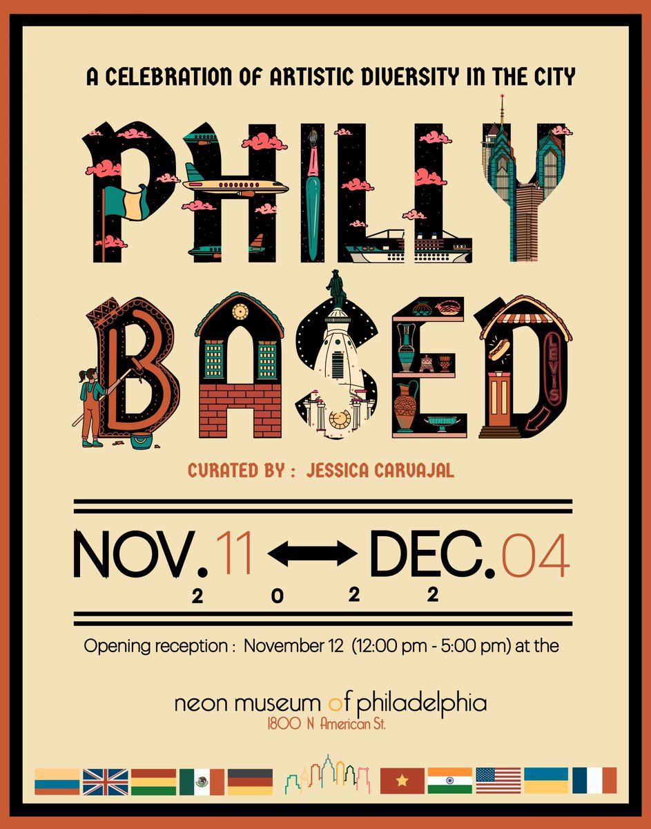 NeonMuseumPhila's tweet photo. Opening next weekend! PHILLY-BASED: A celebration of artistic diversity in the city

Reception: Saturday, November 12, 2022 from 12pm to 5pm https://t.co/wRVhVZOBkB