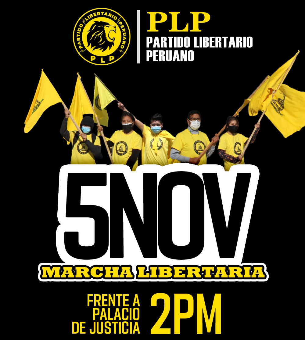 PLPperu's tweet photo. Por amor a la patria y en defensa del Estado de derecho, el PLP se hará presente en la marcha del #5NovPerú. Pedro Castillo no va más, está incapacitado para gobernar por los evidentes caso de corrupción en los que se encuentra investigado así como su comprobada ineptitud. https://t.co/r1LlyoRSI7