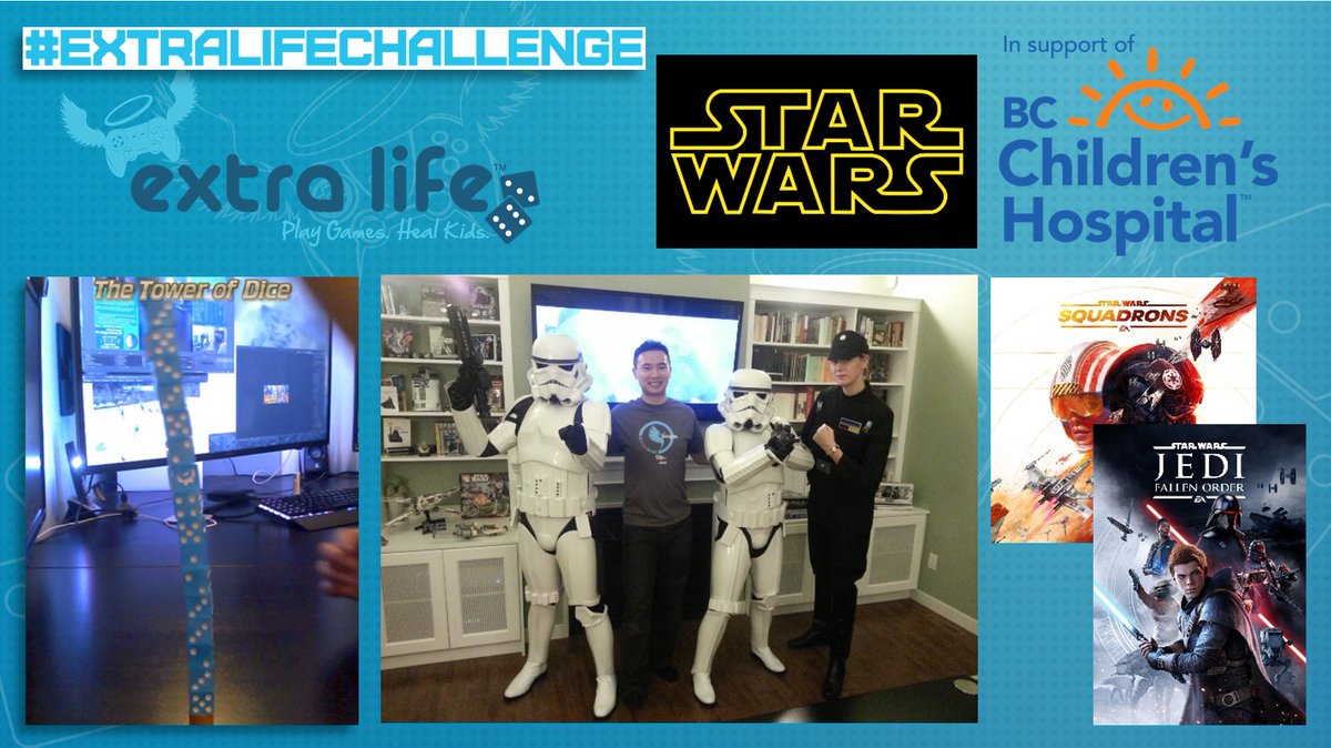 DeniseKaeKae's tweet photo. Definitely tuning in tomorrow to @aaronhui's live Star Wars-themed https://t.co/6tBeLOAUKS stream to catch his 24-hr @ExtraLife4Kids🎮 marathon fundraiser for BC Children's Hospital Foundation. Let's get him to his $8,000💸 goal in his 10th year anniversary of fundraising👏! https://t.co/A9Ps0nwqlw