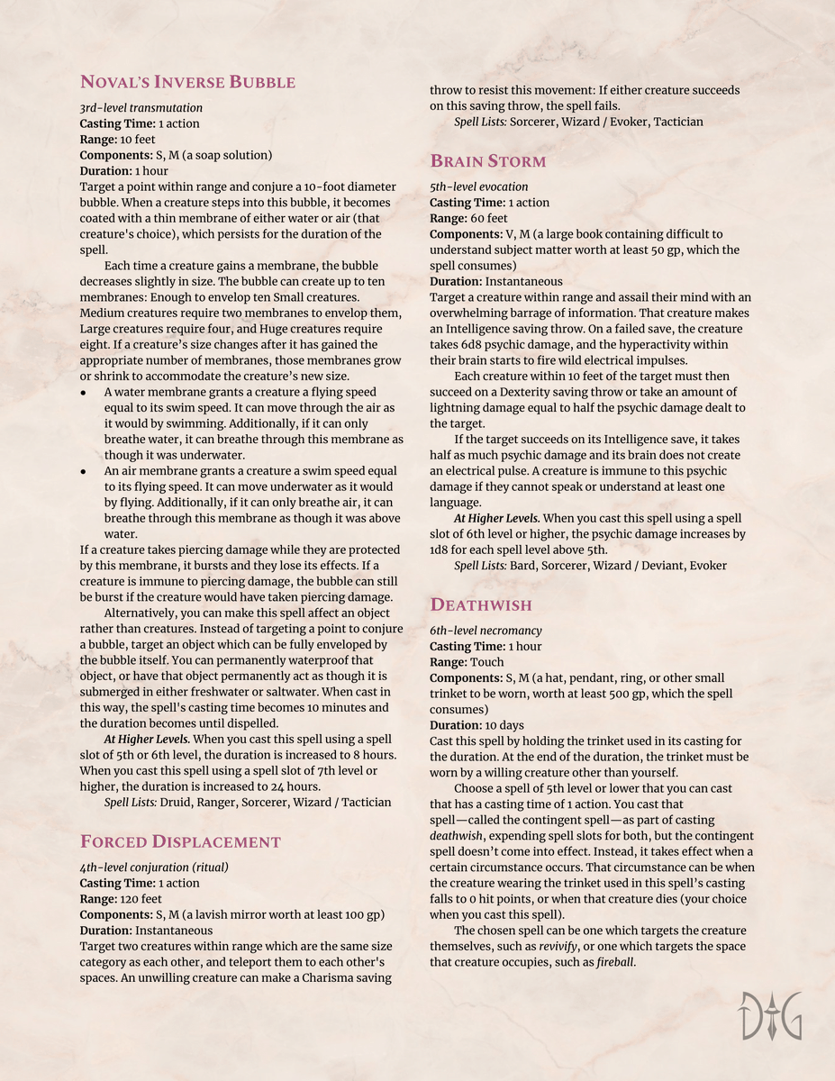 DichotomyGames_'s tweet photo. Spells for all you casters out there!
If you like what you see, find 100+ just like these in Noval's Cabinet of Curios:
https://t.co/XObqrzyvEY

Obligatory tags:
#dnd #dnd5e #dungeonsanddragons #Kickstarter #kickstartercampaign #ttrpg #homebrew #5e #cabinetofcurios https://t.co/QDXnhjHX5h