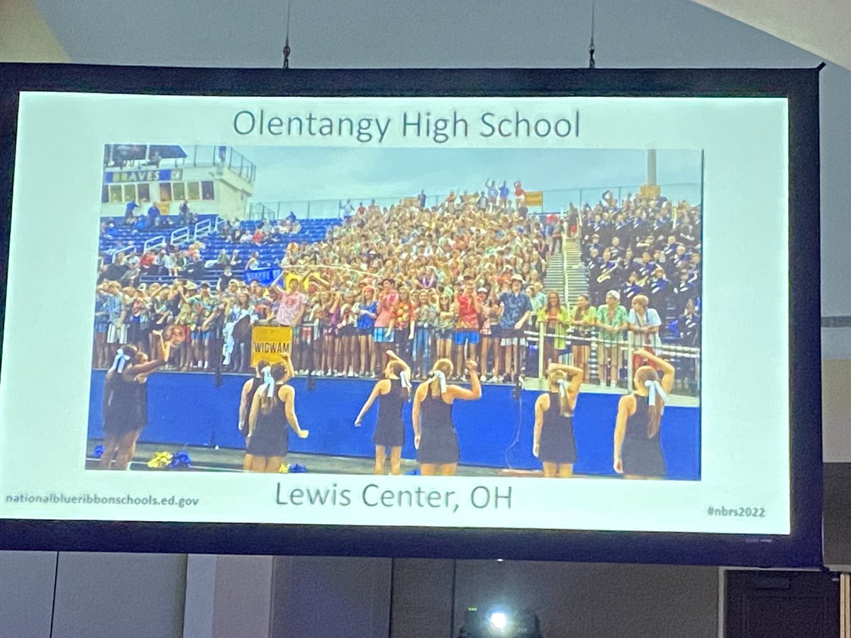 It was an honor to represent Olentangy HS today at the National Blue Ribbon Schools 2022 Awards. #BeBRAVE