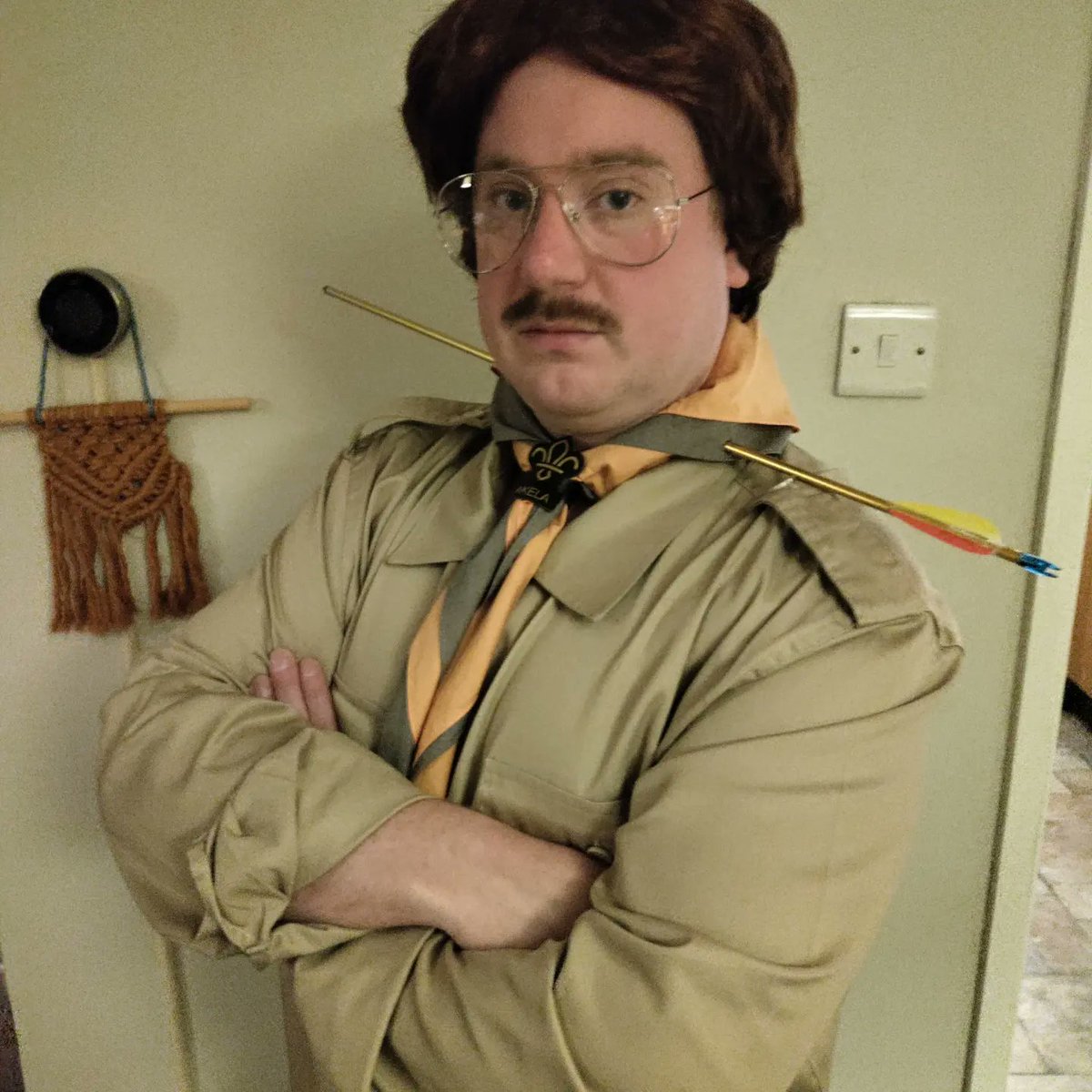 racheleightfive's tweet photo. .@JimHowick any chance of a shout out/like for my boyfriend's fabulous Pat costume? #bbcghosts https://t.co/jAP0PkrWoQ