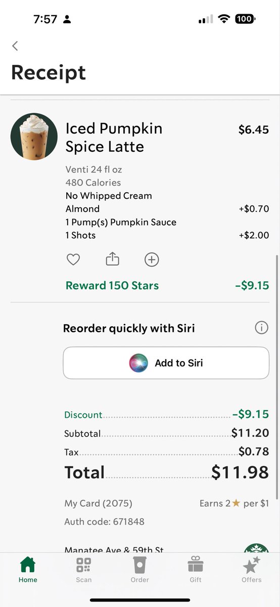 MusicSnob75's tweet photo. @Starbucks more math issues? Why are you stealing from me?! https://t.co/RDN5gazA95