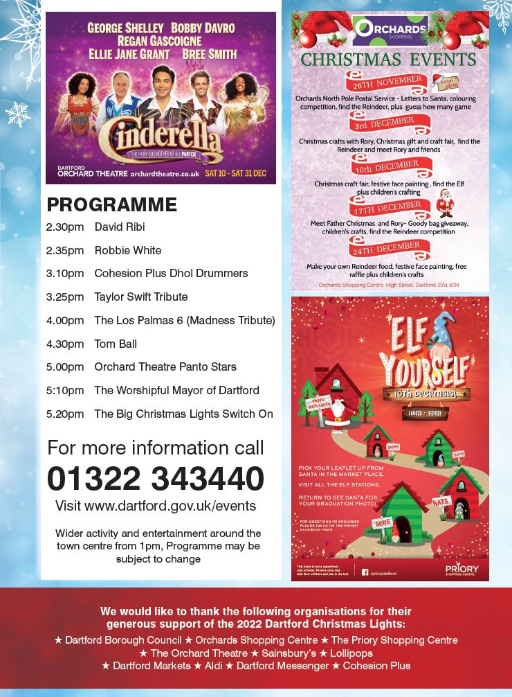 Dartford #christmas Light Switch on #2022  <a href="/robbiejwhiteuk/">Robbie White</a> <a href="/DavidRibiMusic/">David Ribi</a> #celebtime