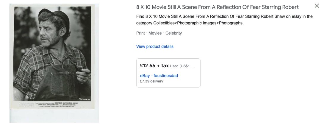 TheMainstand's tweet photo. I was quickly looking for a cheap copy of #AReflectionOfFear, so I could set fire to it. #TheFilmCrowd https://t.co/hnQFI98ySf