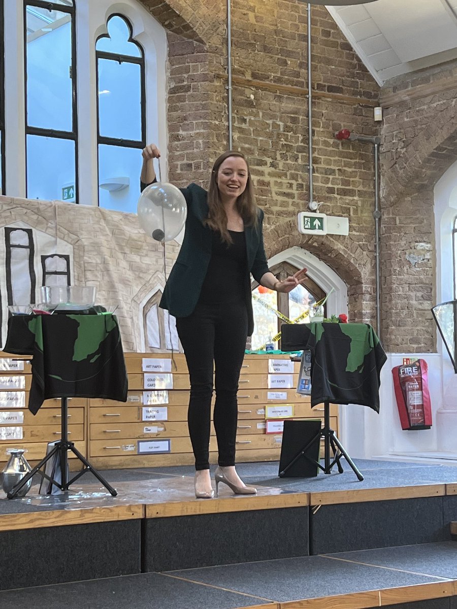 FitzjohnsNW3's tweet photo. What fun and great learning we had today with ⁦@MagicCircleHQ⁩ President ⁦@MeganSwannMagic⁩ Environmental Magic Show! Beautifully scripted use of the classics of magic. https://t.co/W7TLJuYKWr