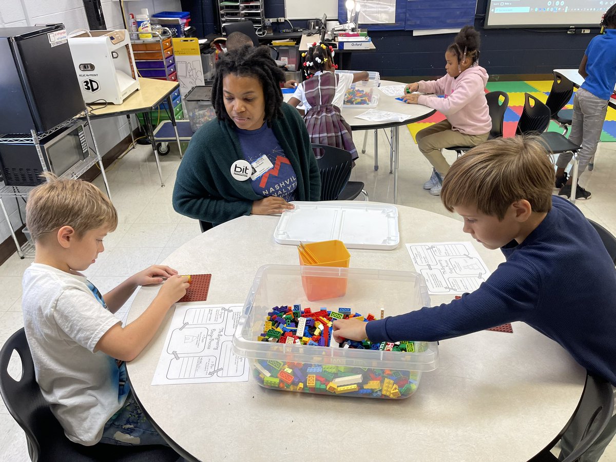 Thanks, <a href="/BitNashville/">BIT-Nashville</a>, for coming and volunteering during my LED (Leaders In Engineer Design) Club <a href="/TomJoyElem/">Tom Joy Digital Literacy and Leadership Magnet</a> today! Students learned about the Engineer Design Process by creating Lego structures that supported one or more structure generalizations. <a href="/MNPS_Magnet/">MNPS MSAP MAGNET SCHOOLS</a> <a href="/MNPS_SOI/">MNPS_The Schools of Innovation</a>