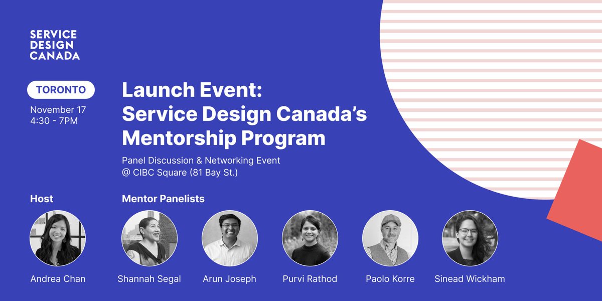 Hi #servicedesign friends, it's been a while. Come join us for the launch of the SD Canada mentorship program. Thanks to our friends at <a href="/cibc/">CIBC</a> for hosting. Learn more and sign up on eventbrite for this free event:
lnkd.in/gAWjWxw4