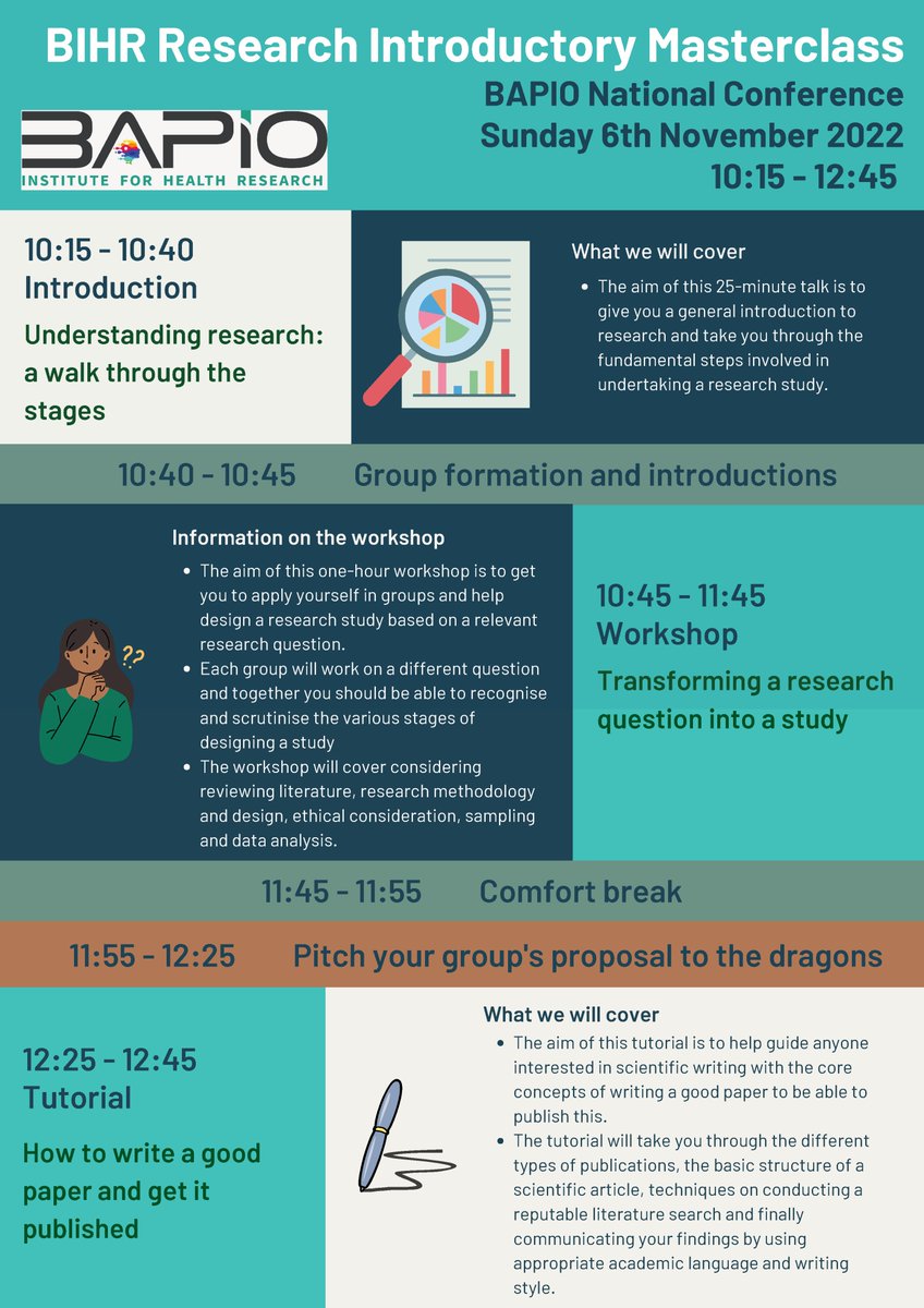indranilc's tweet photo. If you are joining the @BAPIOUK Annual Conference in #Cardiff on 6.11.22, please register for the #Research_Masterclass @bapioresearch https://t.co/35R7mSAx5F