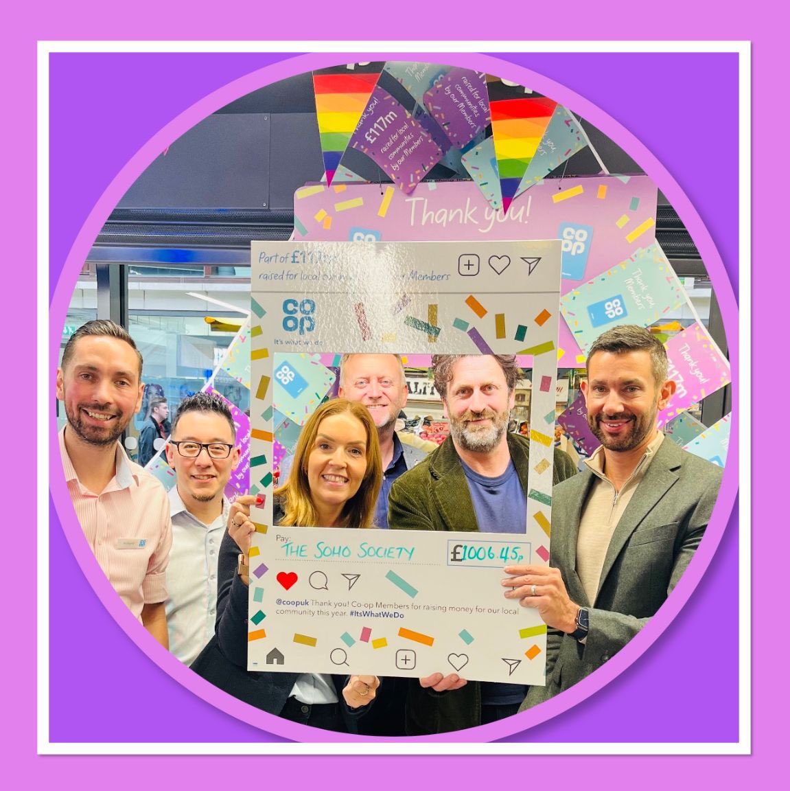 pasc2's tweet image. Wow! What a week… Celebrating payout day with our wonderful #LocalCauses in our @coopuk stores in #Soho, #BakerStreet and #Strand joined by our our OD @KateGraham03 and MD of Food @MattHood20… Thank you to our amazing colleagues and all the causes that joined us #ItsWhatWeDo