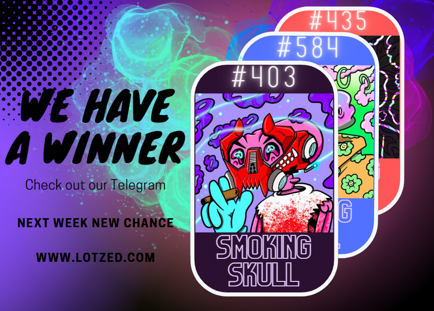 lot_zed's tweet photo. we have a winner for our #NFTGiveaway 
we have a winner for our lottery round
worth 0.3924 #BNB 

Next week we will have a special round too
join our #telegram or check out 
https://t.co/owrNGsH48a

#lotzed #bnb #btc #eth #gambling #lottery #tickets #NFTCommuinity #NFTs https://t.co/wIFx9XbuB5