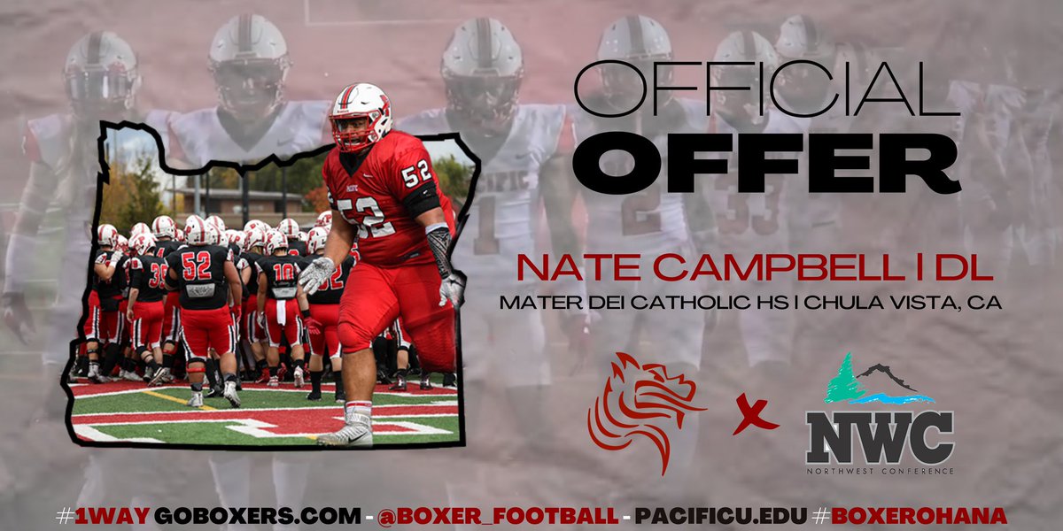 After a great conversation with <a href="/Coach_BMeyer/">Braeden Lafaele Meyer</a> I’m blessed to say i have received an offer! @MichaelMontijo_ <a href="/CoachVMAKASI/">Verlain Betofe</a> <a href="/coachjoynermd/">John Joyner</a> <a href="/mdcrusadersfb/">Mater Dei Catholic Football</a> <a href="/SanSpotlight/">San Diego Spotlight</a> <a href="/Boxer_Football/">Pacific Football</a>