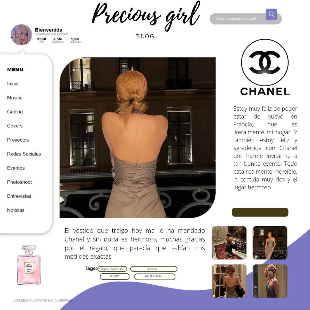 MelonsLife_'s tweet photo. ≡  inicio   galeria  sobre  perfil   ⌕𓏳
 
         ﹫MᥱᥣoᥒsLιfᥱ    ִֶָ  ִֶָ  ִֶָ     𝘶𝘱𝘥𝘢𝘵𝘦 ꜜ 

  ‹⠀𝗡𝗲𝘄𝚙𝚘𝚜𝚝 ›  ⵓ  París 📍 Chanel #ChanelOpenHouse

 ─┈    #teamChanel  #CHANELxMell
                      #𝒂𝒎𝒃𝒂𝒔𝒔𝒂𝒅𝒆𝒖𝒓 https://t.co/whx7mybCP3
