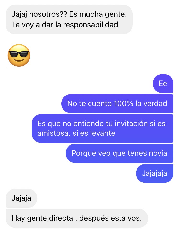 Mi ex nutricionista me chamuyaba, y tenia novia entonces me tuve que poner directa. INFIELEES TODOSSSSSSSSSSSSSSS