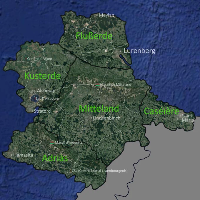 リッスンブール各地の地名から推測すると、フランス語話者とドイツ語話者の地域に分かれているようにも思える。 
