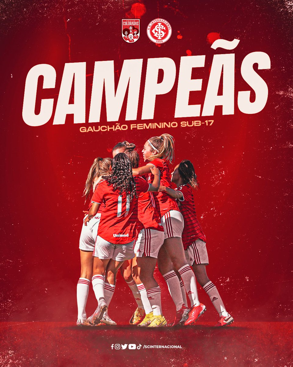 GuriasColoradas's tweet photo. É CAMPEÃ! É CAMPEÃ! VENCENDO O ELITE POR 3X0 NOSSAS GURIAS GARANTEM O TÍTULO DO GAUCHÃO FEMININO SUB-17 DE FORMA INVICTA!!! VAAAAAAMOOOOOOOO!! 🔥🇦🇹🏆 https://t.co/NKkFwYfV3J
