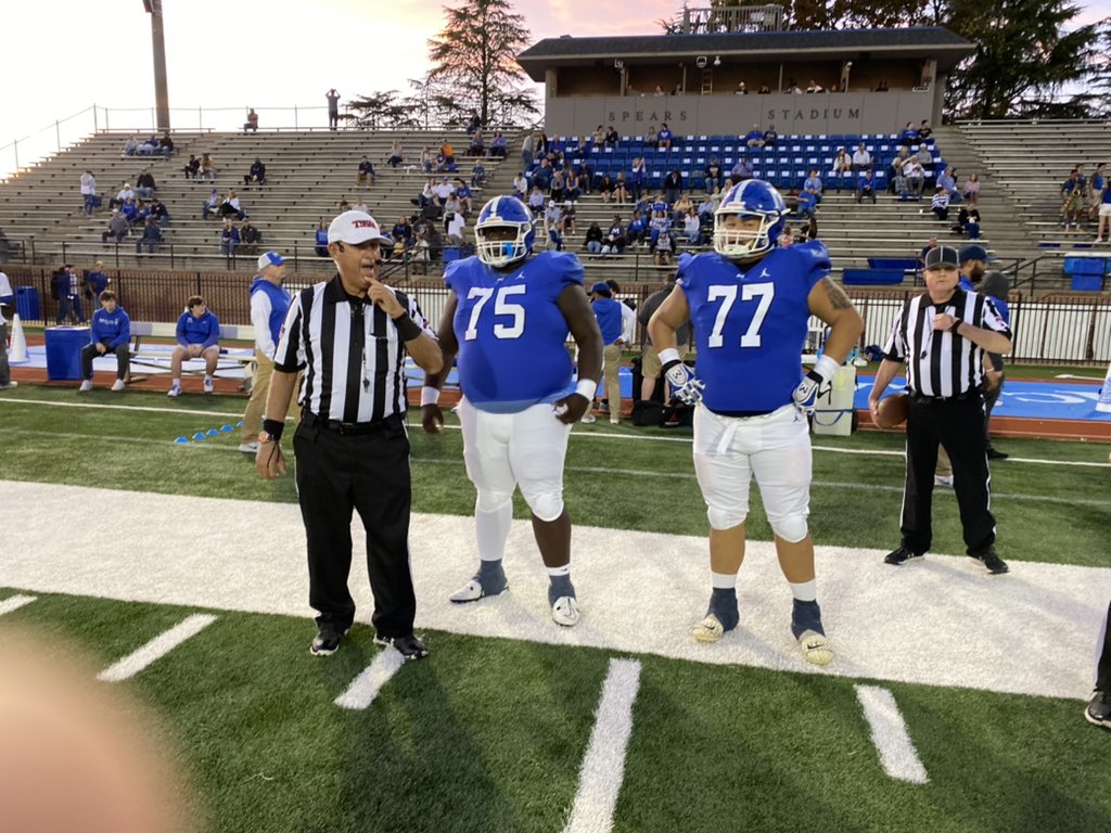 McCallieSports's tweet image. Postseason is underway tonight! Captains for @McCallieFB tonight vs St. Benedict: 75 EJ Smith, 77 Tre Thompson. #GoBigBlue