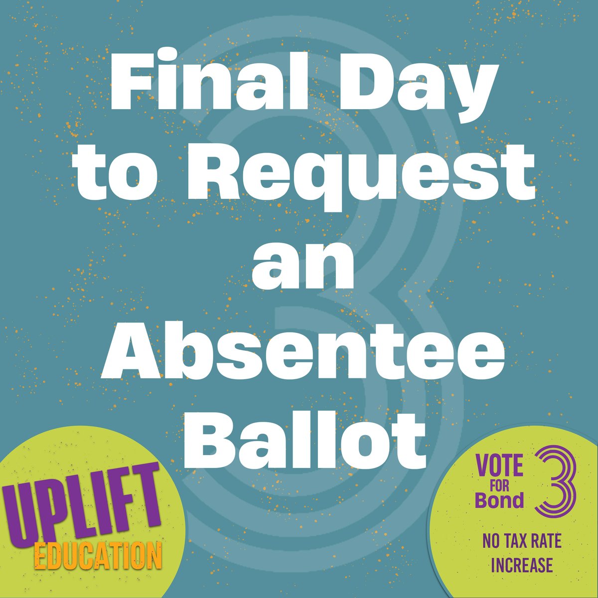 Today is the last day to request an absentee ballot! Make sure your vote is counted and your voice is heard! #Bond3ForNM