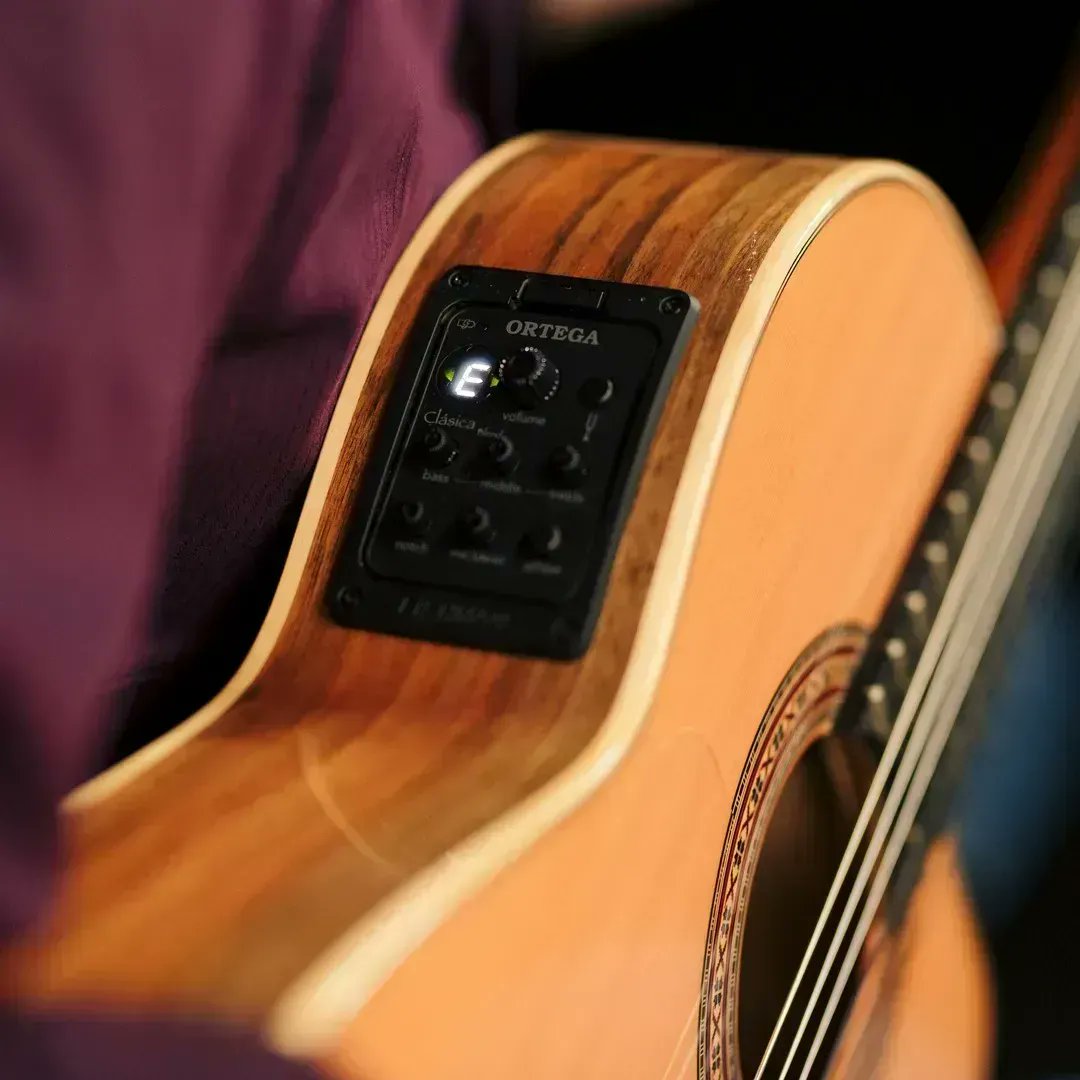 The Ortega/Fishman Clasica Blend pickup is installed in each of our signature guitars. One of the main benefits is the blend switch, which enables you to combine the piezo and mic sound for a well-balanced tone. More info: buff.ly/3O9ugVm 

#ortegaguitars #guitars
