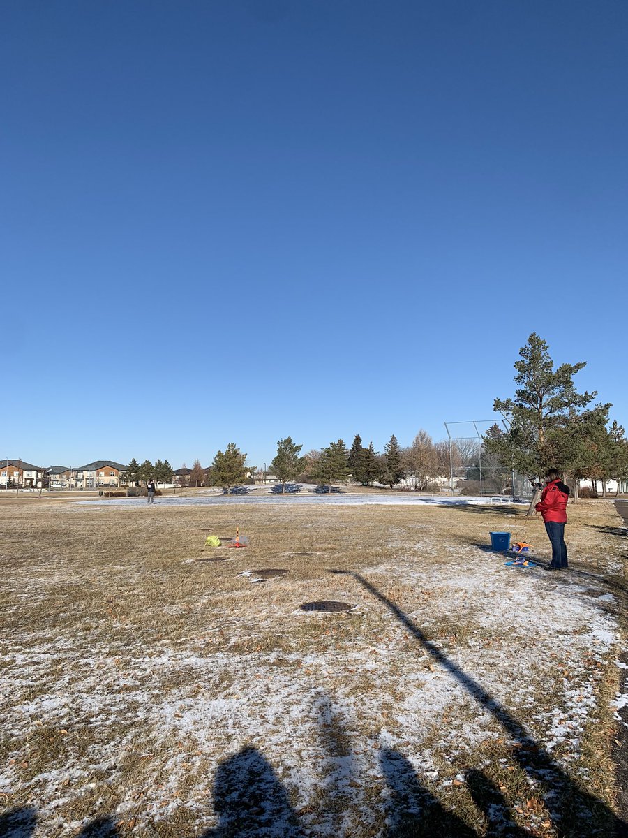 Perfect day for some amazing hands on science today. Grade 5/6 rocket launching!