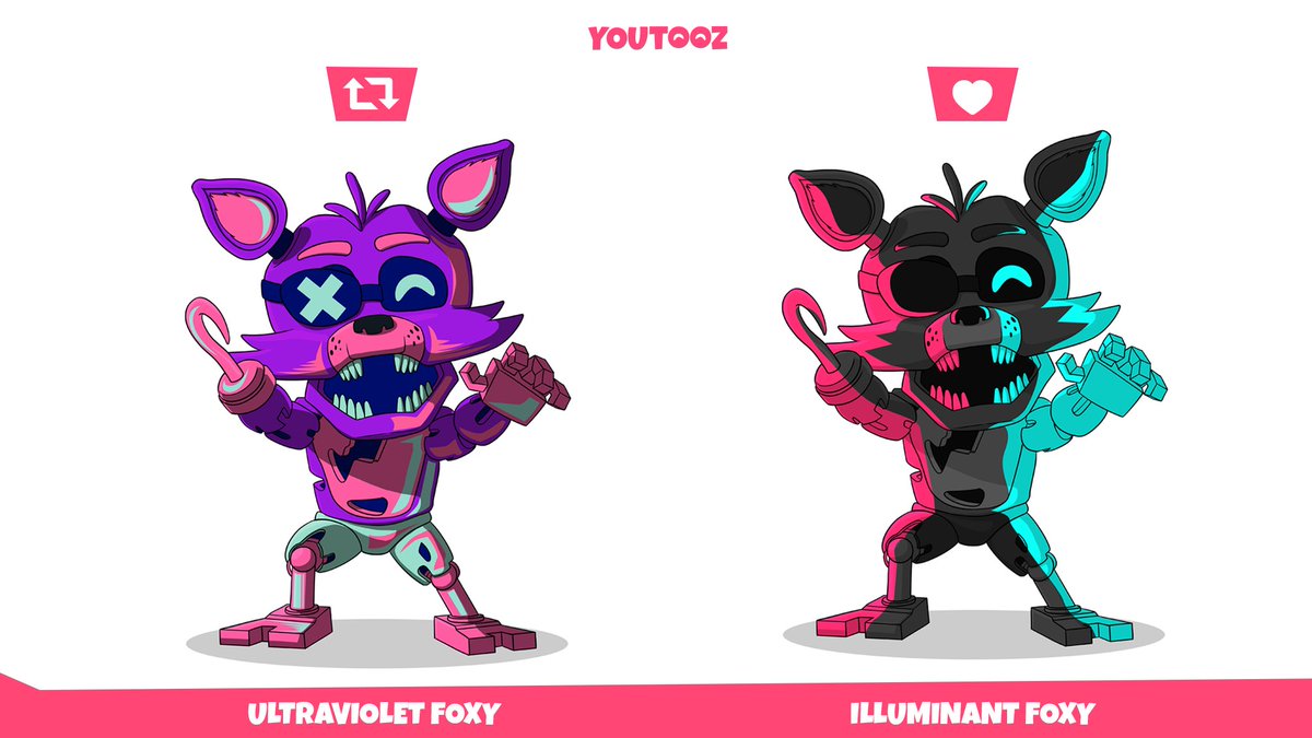 JonnyBlox on X: FNaF News: YouTooz reveals they're working on ideas for a  colorway version of the Foxy figure and urges fans to vote for their  favorite version by interacting with the