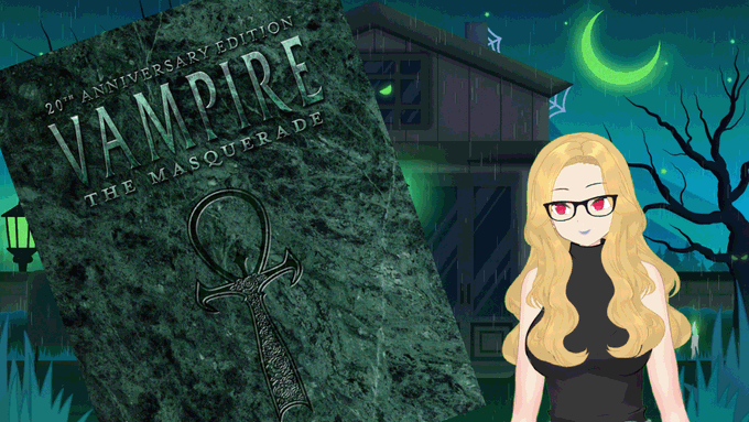 Just posted a video.  Review of Vampire the Masquerade 20th Anniversary Edition  #VtubersEN #Vtubers<a href="/tag/vtubers"class="tags"><span>#vtubers</span></a><a href="/tag/vtubersen"class="tags"><span>#vtubersen</span></a><a href="/tag/vcarepackage"class="tags"><span>#vcarepackage</span></a>