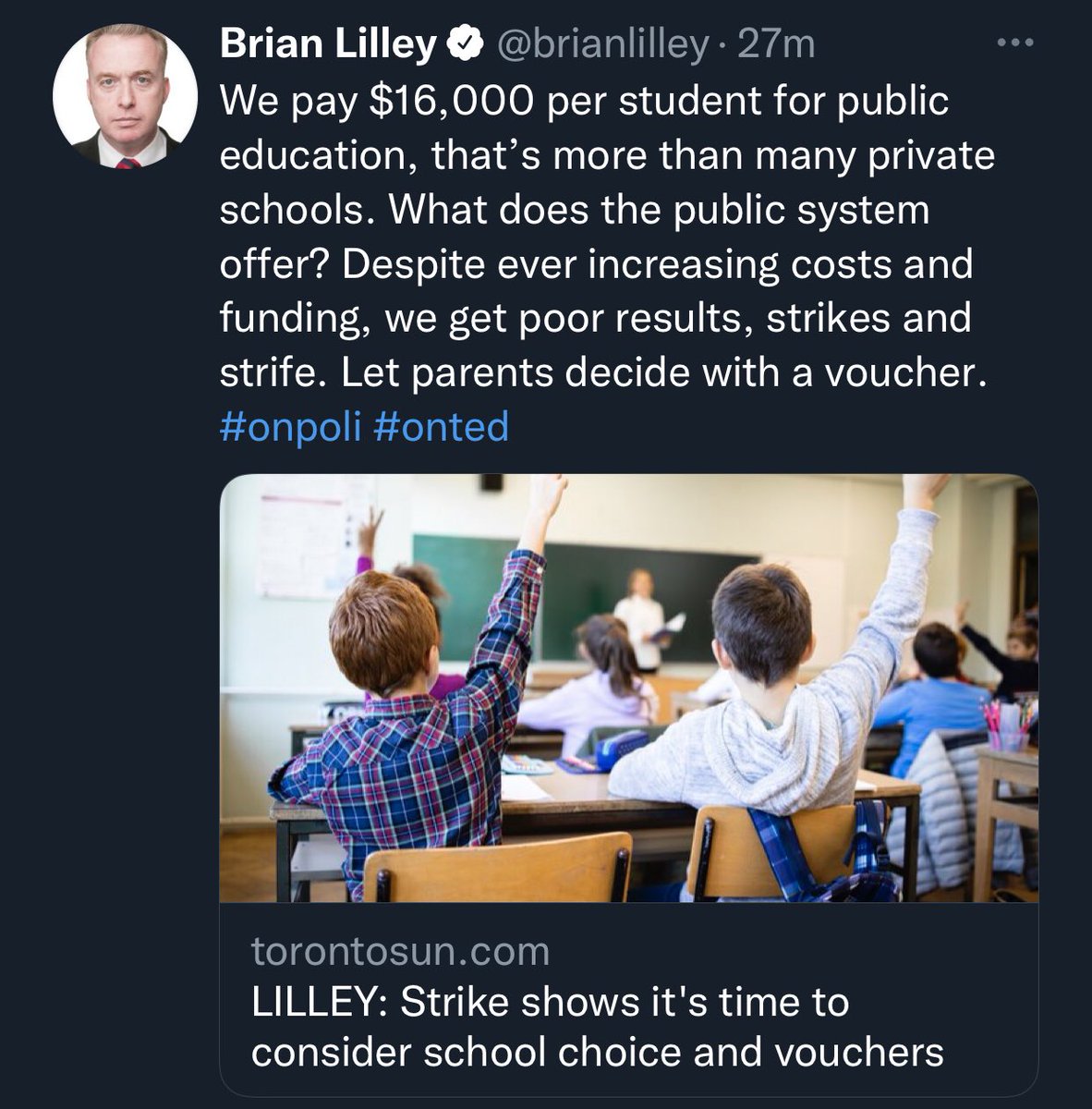 tidridge's tweet image. And there it is - the real reason @Sflecce and @fordnation are doing this. This has been the goal of the @OntarioPCParty for a while now. 

This is about dismantling one of the top education systems in the world.  #onted