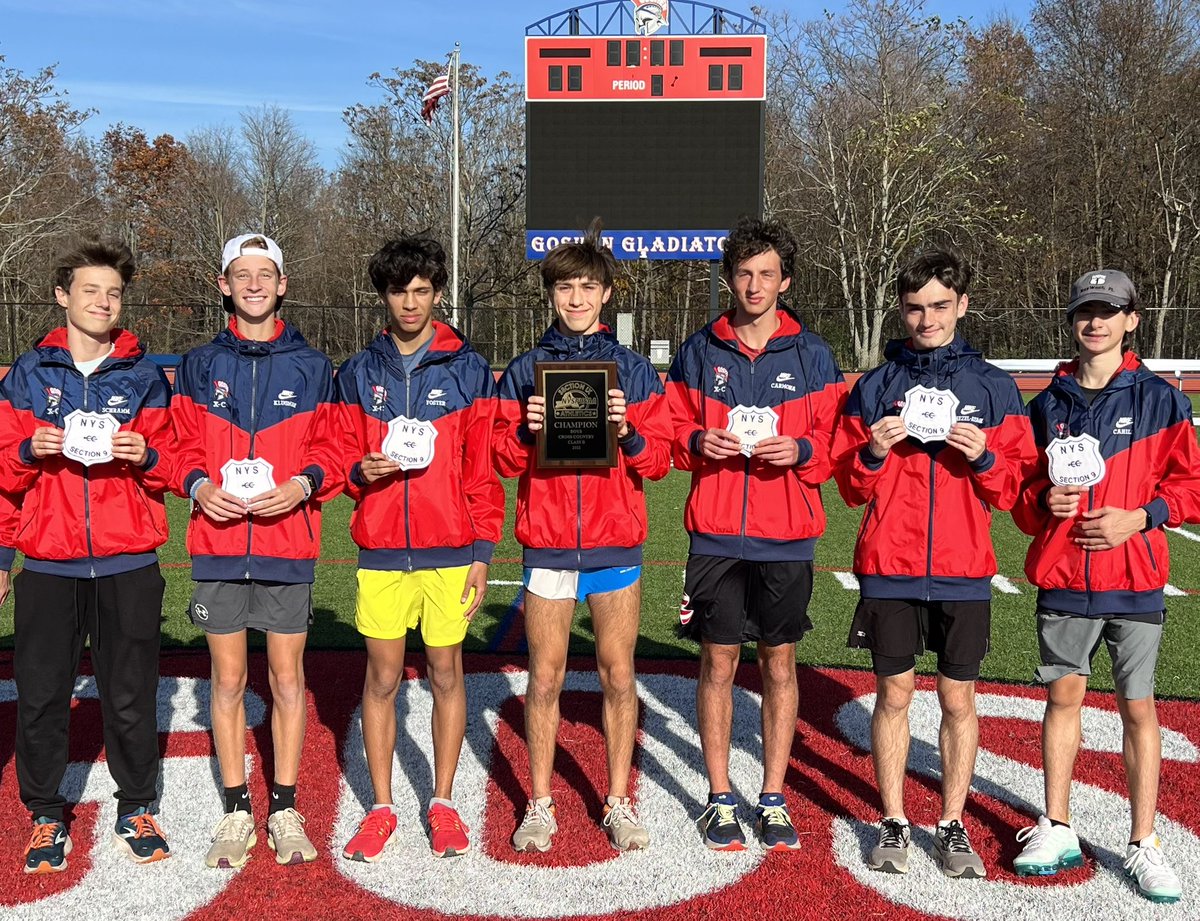 Together for the first time since Wednesday's race, here are your
2022 Class B Section IX Champs! #GoshenPride <a href="/GCSDAthletics/">Goshen Athletics</a> <a href="/OCIAASports/">OCIAA</a> <a href="/SectionIXSports/">Section IX Athletics</a> <a href="/GoshenCSD/">Goshen Schools</a>