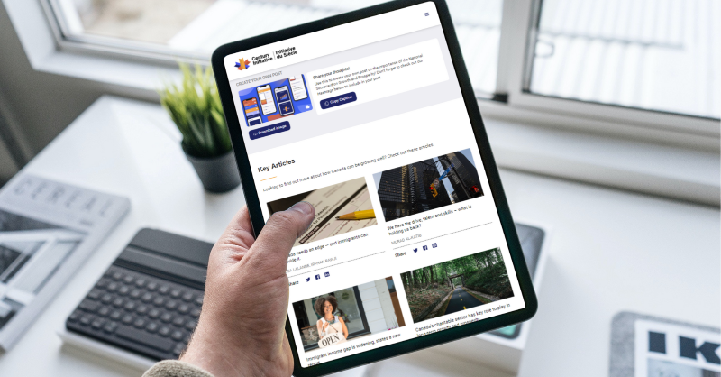 CI2100's tweet photo. Last month, we launched a brand-new resource to help Canadians understand population growth. Find key articles, facts, and videos to learn more about how Canada is #growingwell.